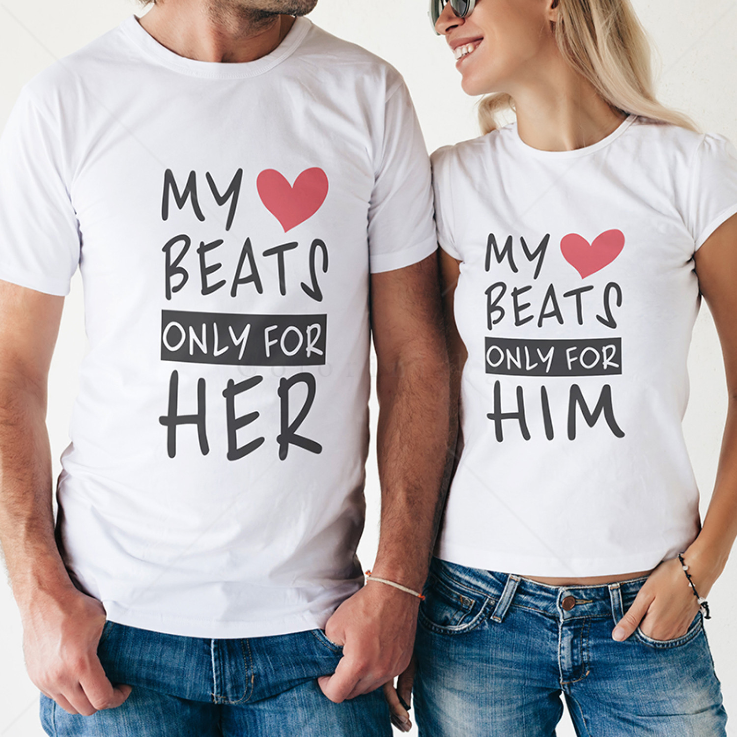 Комплект две Тениски за двойки My Heart