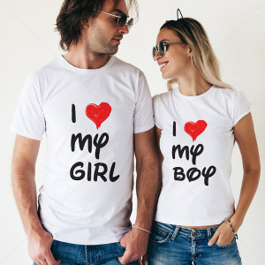 Комплект две Тениски за двойки My girl & My boy