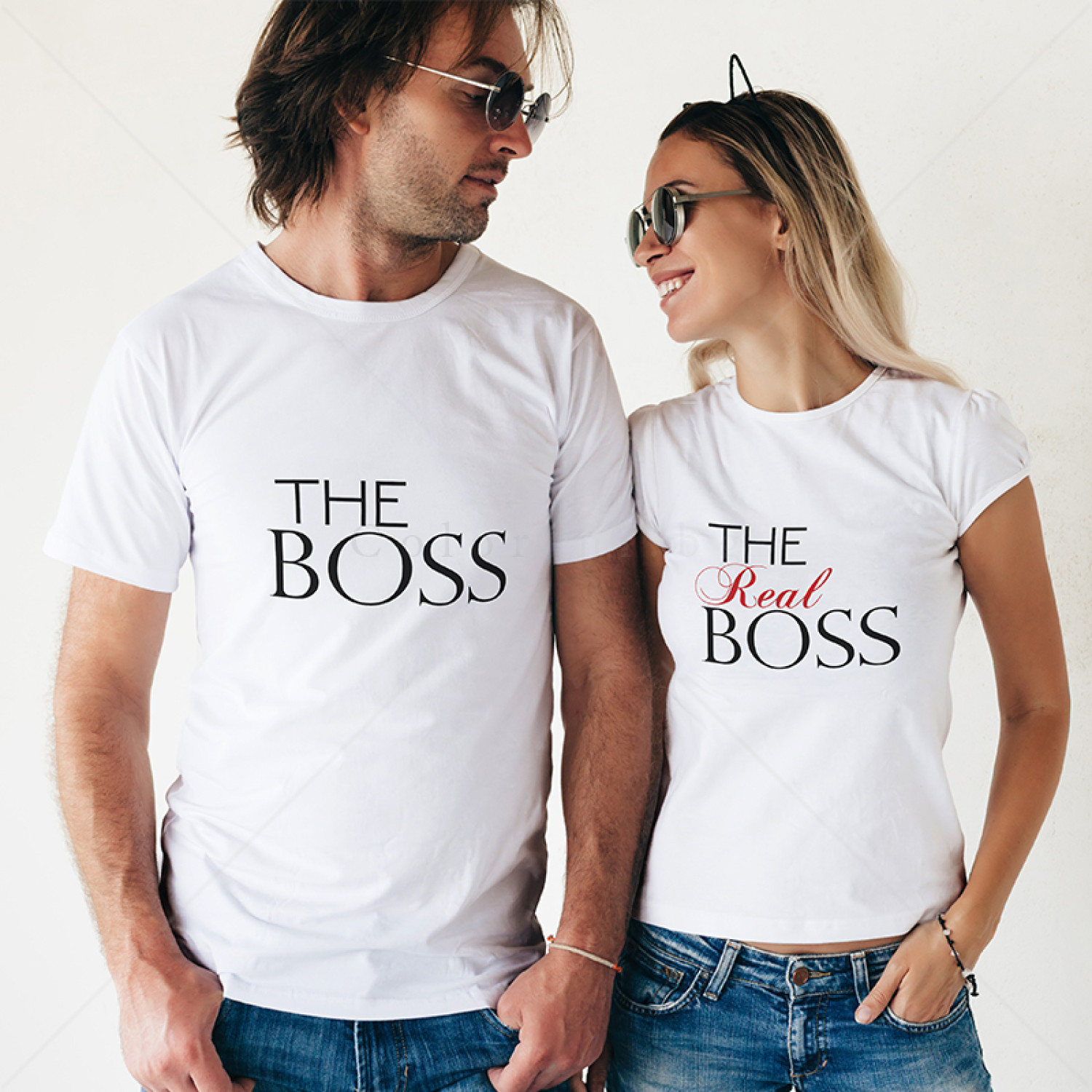 Комплект две Тениски за двойки The Real Boss