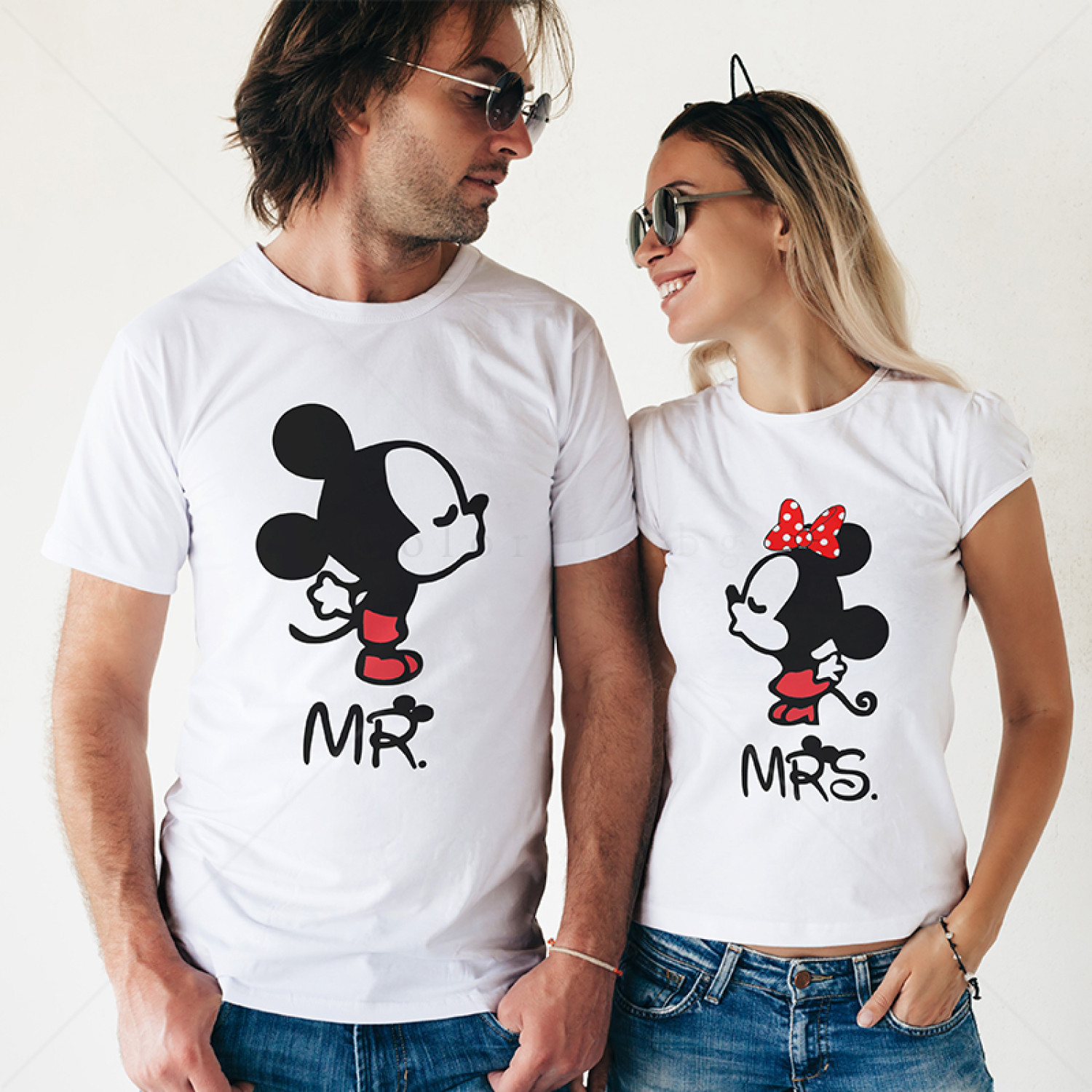 Комплект две Тениски за двойки Mickey & Minnie