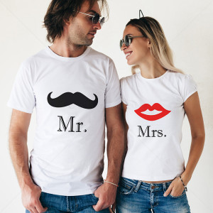 Комплект две Тениски за двойки Mr and Mrs
