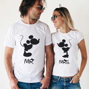 Комплект две Тениски за двойки Mr & Mrs