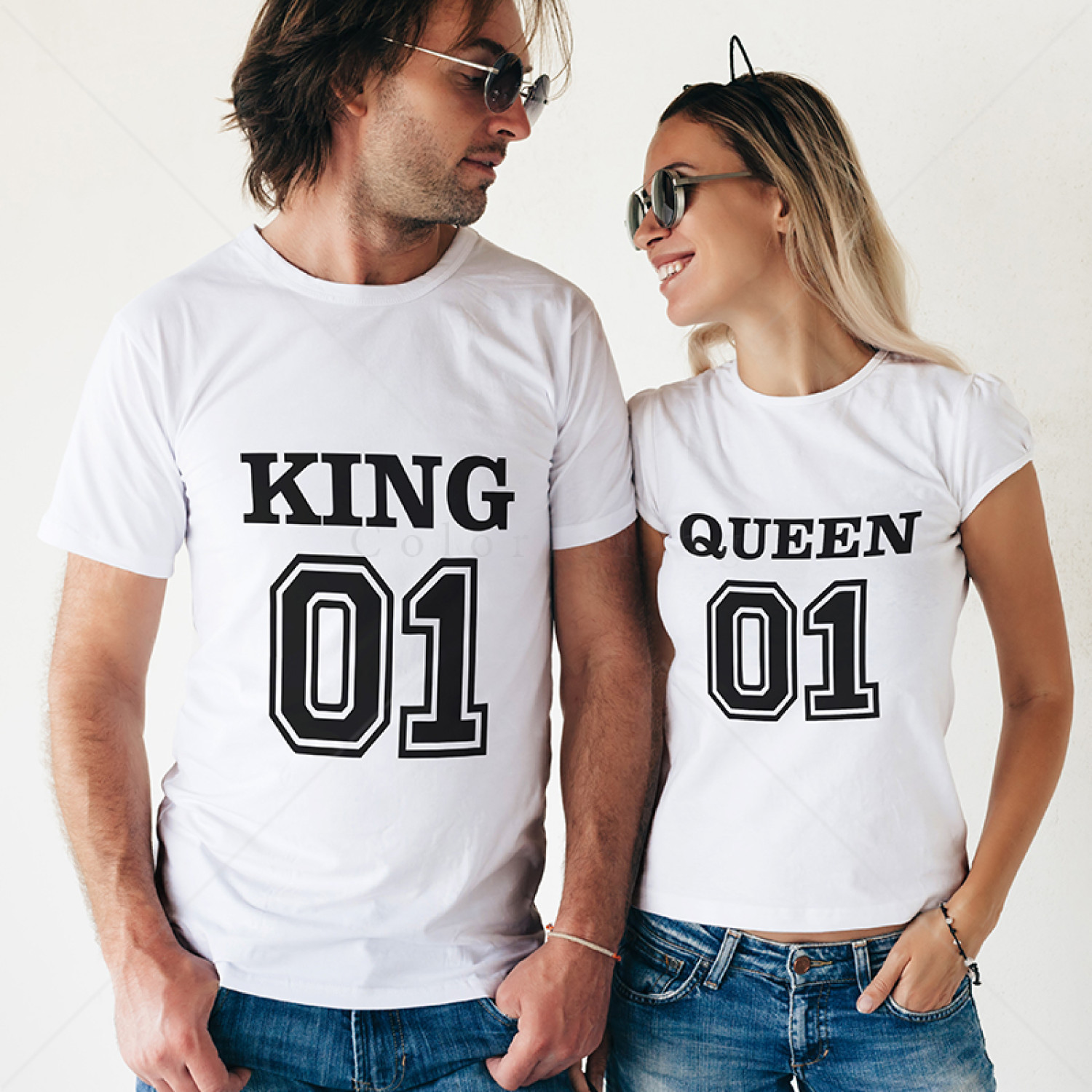 Комплект две Тениски за двойки King and Queen