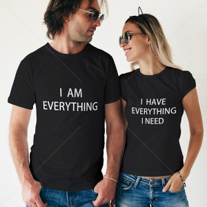 Комплект две Тениски за двойки Everything B