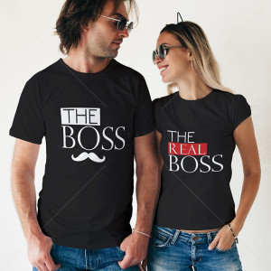 Комплект две Тениски за двойки The Real Boss B