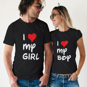 Комплект две Тениски за двойки My girl & My boy B