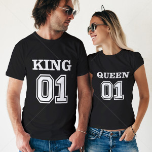Комплект две Тениски за двойки King and Queen