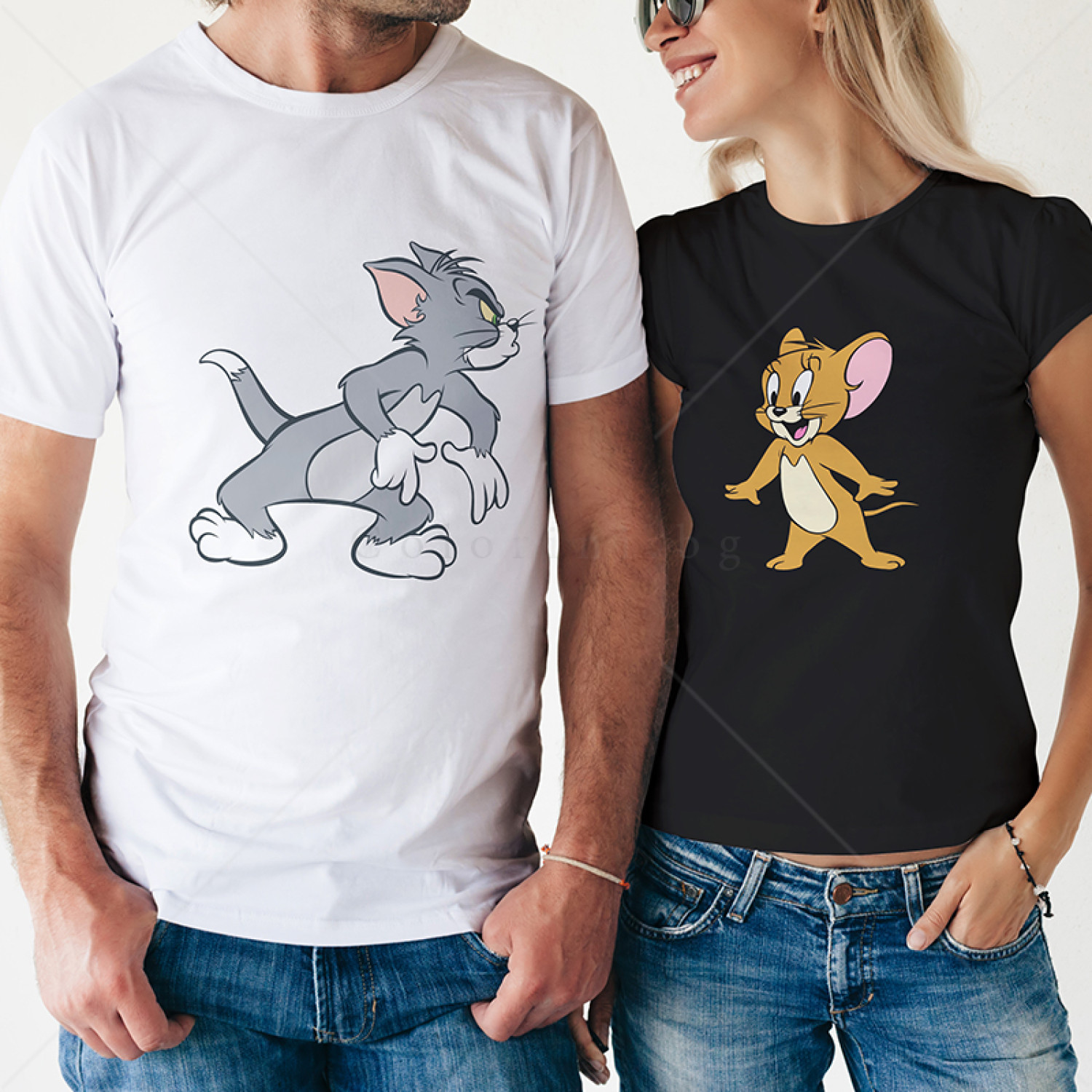 Комплект две Тениски за двойки Tom and Jerry