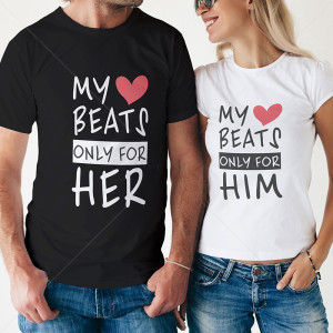 Комплект две Тениски за двойки My Heart