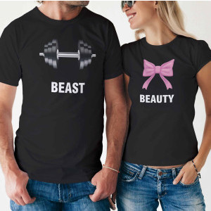 Комплект две Тениски за двойки -  Beast & Beauty