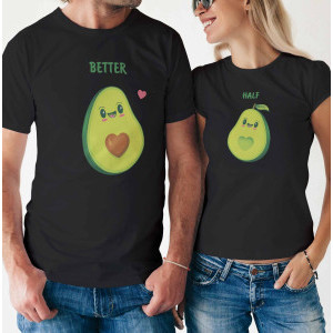 Комплект две Тениски за двойки -  Avocado love