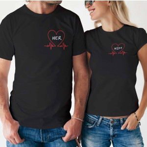 Комплект две Тениски за двойки -   Him & Her