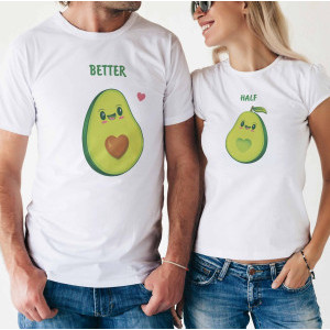 Комплект две Тениски за двойки Avocado love