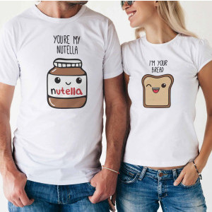 Комплект две Тениски за двойки Nutella and bread