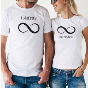 Комплект две Тениски за двойки to Infinity and beyond