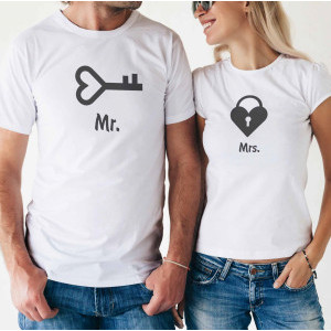Комплект две Тениски за двойки Mr & Mrs