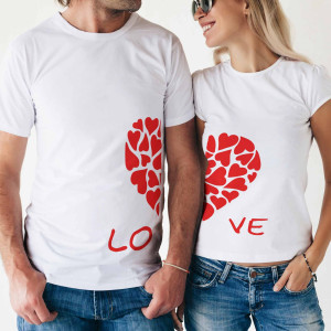 Комплект две Тениски за двойки Romantic