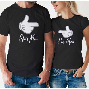 Комплект две Тениски за двойки - He's Mine & She's Mine