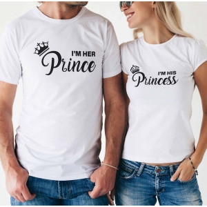 Комплект две Тениски за двойки Prince & Princess